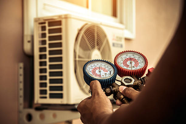 Professional Hvac technician working in Brucetown, VA